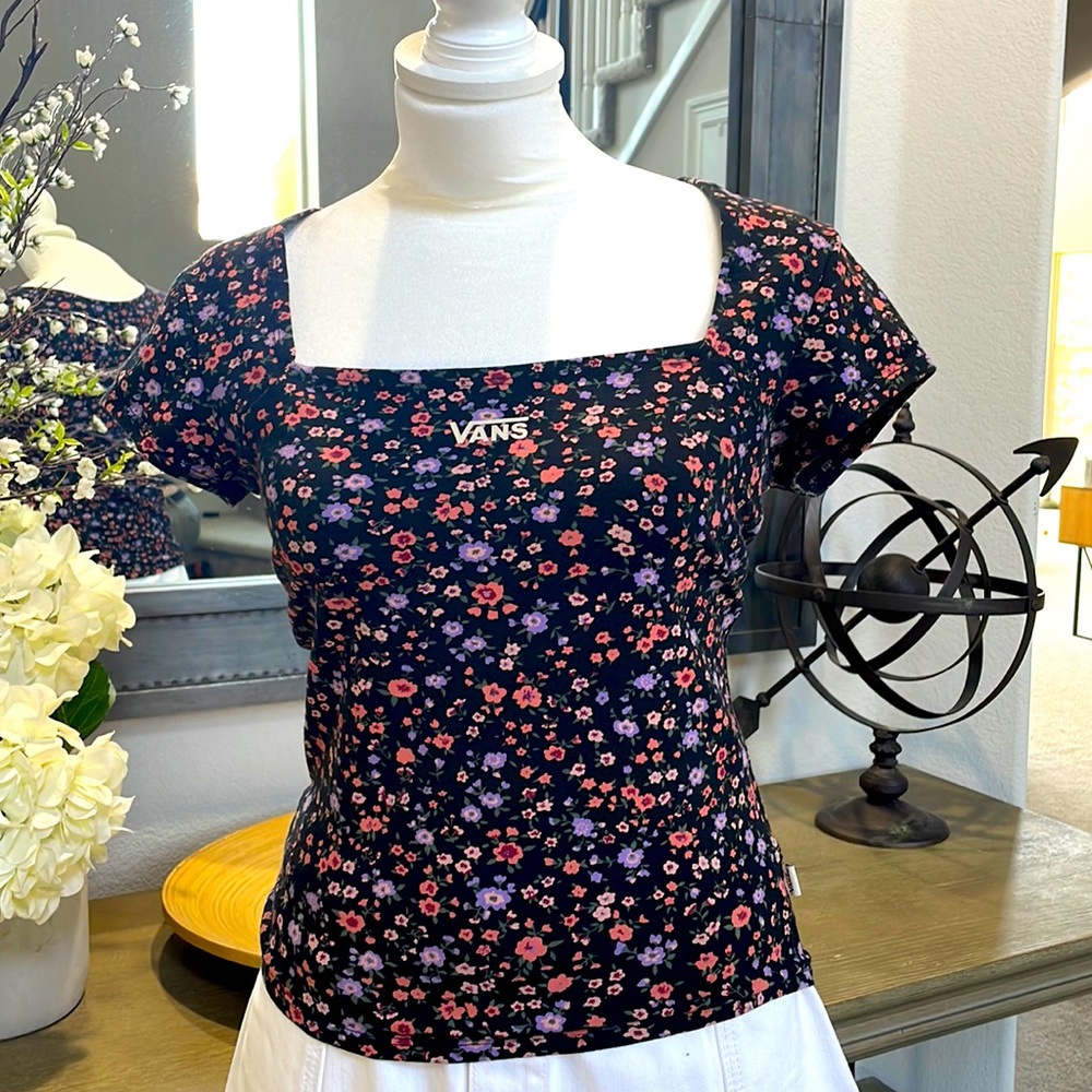 Vans floral top size S